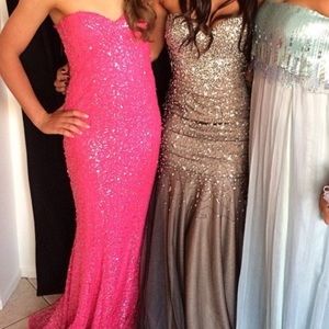 Mignon Pink Beaded Dress